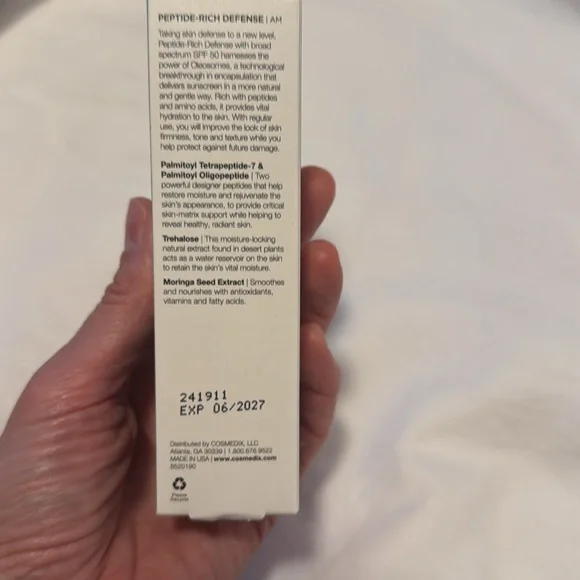 NIB COSMEDIX PEPTIDE RICH DEFENSE SPF 50